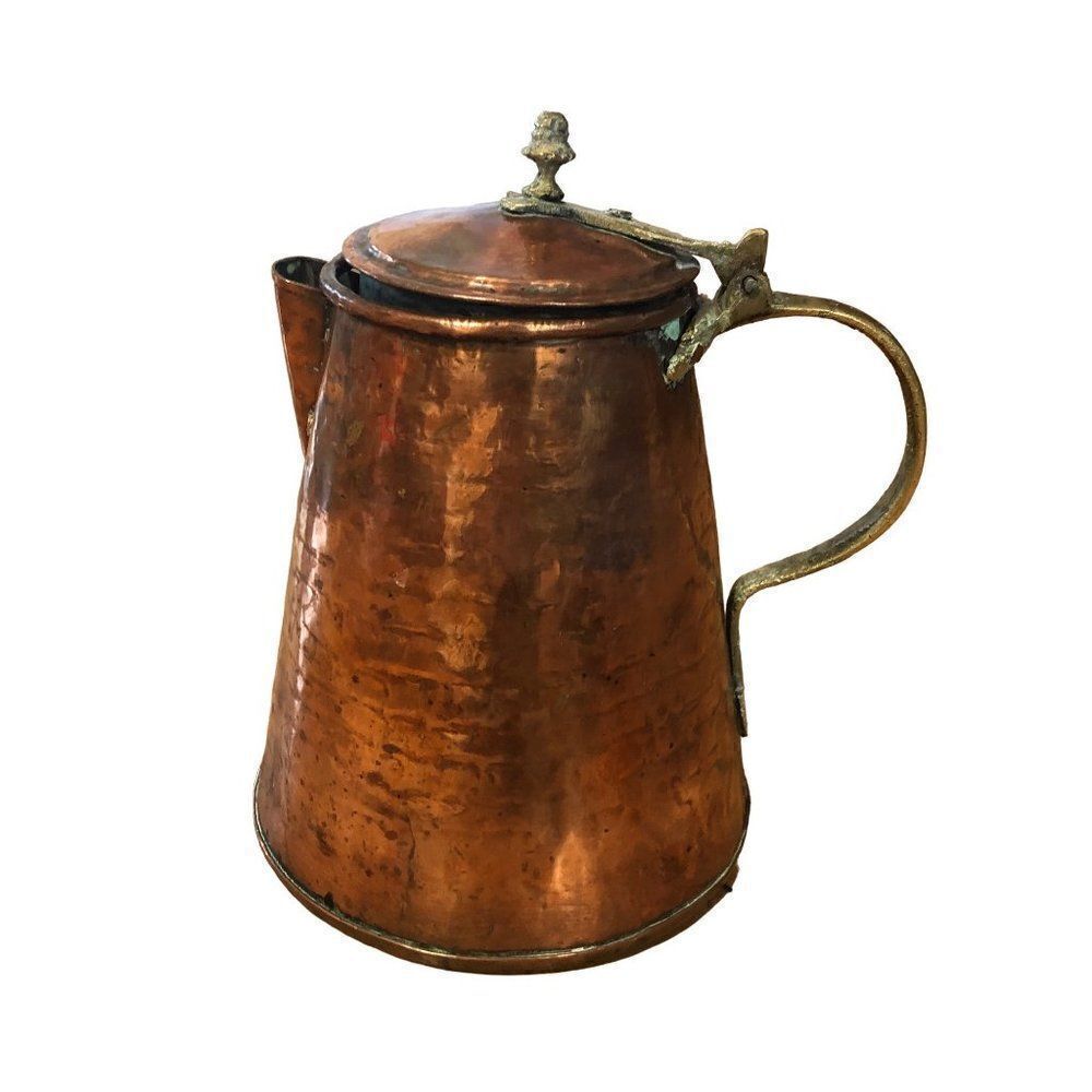 Antique Copper Tea Coffee Pot Water Pitcher